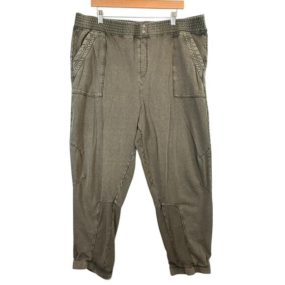 Anthro SaturdaySunday SIZE XL 40x25 Womens Theo Utility Jogger Pants Khaki Green - Picture 3 of 11